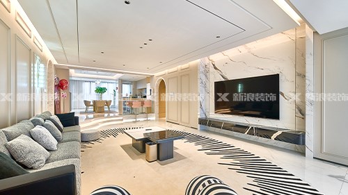 200㎡暖咖現(xiàn)代輕奢大平層，奢而不俗舒適家|長(zhǎng)沙全屋整裝